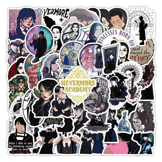 Набор наклеек Wednesday Уэнздей для гаджета/телефона/авто 20 шт. (10102)