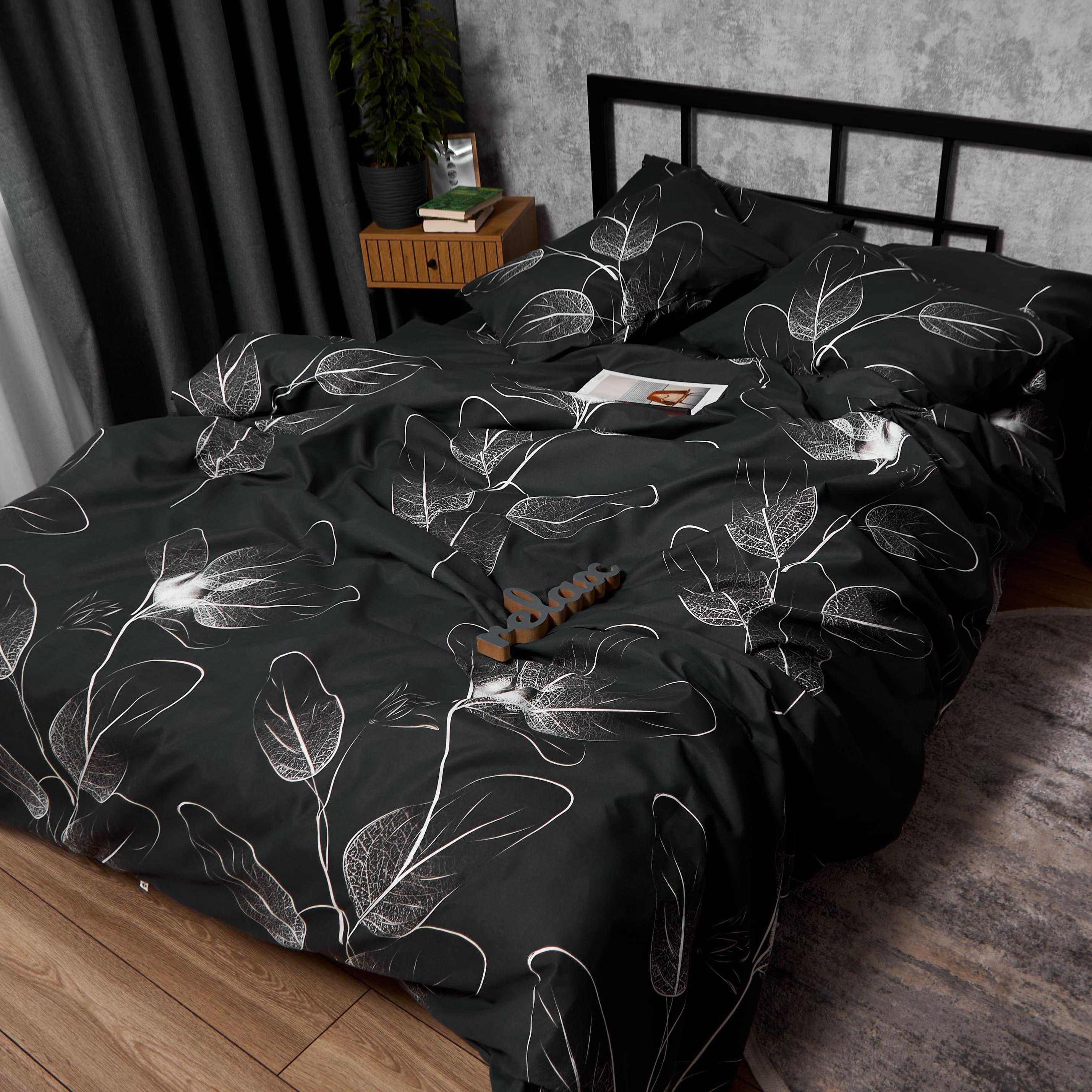 Комплект постільної білизни Moon&Star Мікросатин Premium Minimal Noir полуторний 143х210 см (MS-820012232)