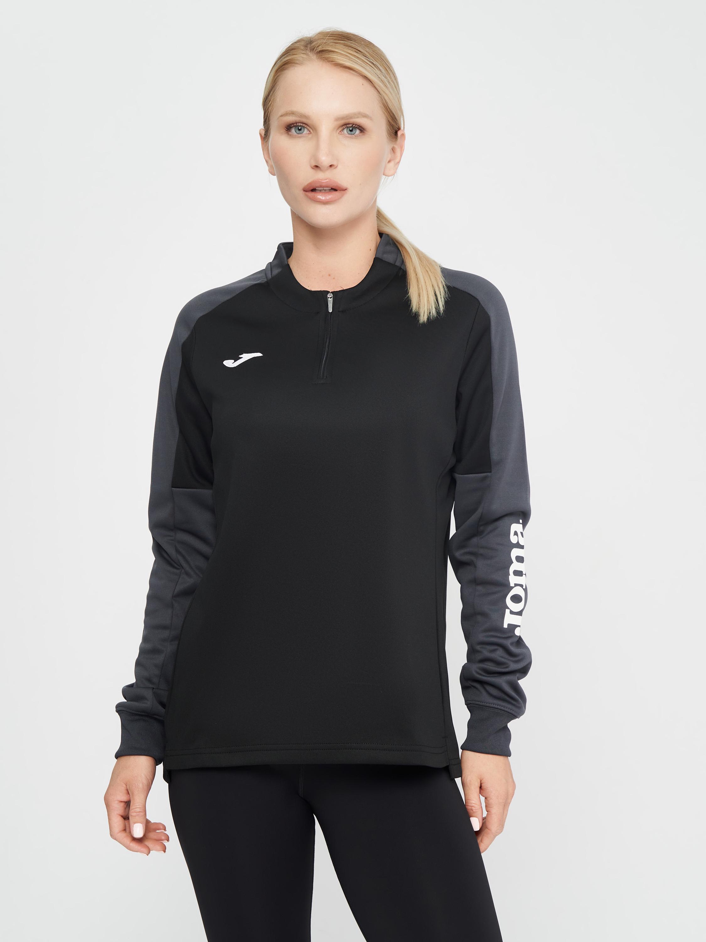 Реглан Joma 901692.110 Eco Championship Sweatshirt S Black/Anthracite (8445456374886) - фото 1