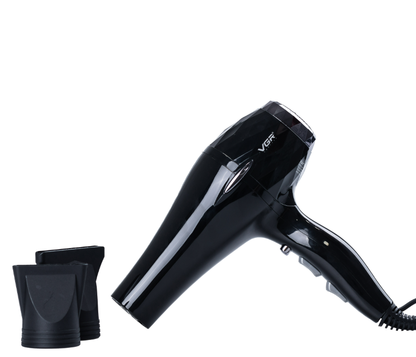 Фен для волосся VGR V-413 з двома концентраторами Чорний (29871399) - фото 2 Фен для волосся VGR V-413 з двома концентраторами Чорний (29871399) - фото 2