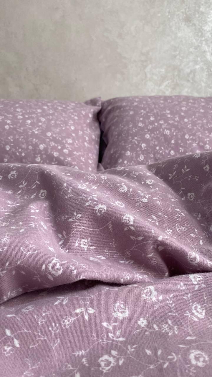 Комплект постельного белья Фланель Байка евро Фиалковый (001499)