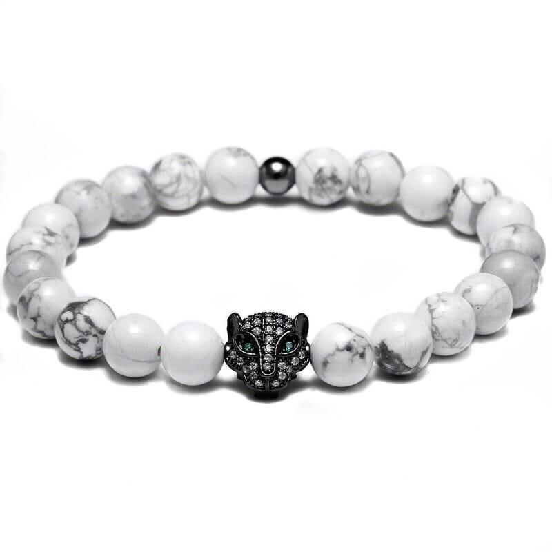 Браслет жіночий із кахолонгу з пантерою р. 21 (13004)