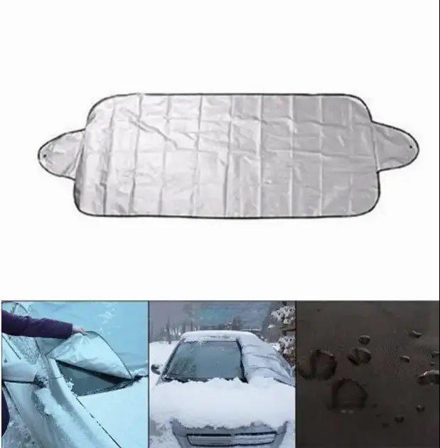 Накидка-чохол на лобове скло від снігу та сонця 150x70 см Сірий - фото 2 Накидка-чохол на лобове скло від снігу та сонця 150x70 см Сірий - фото 2