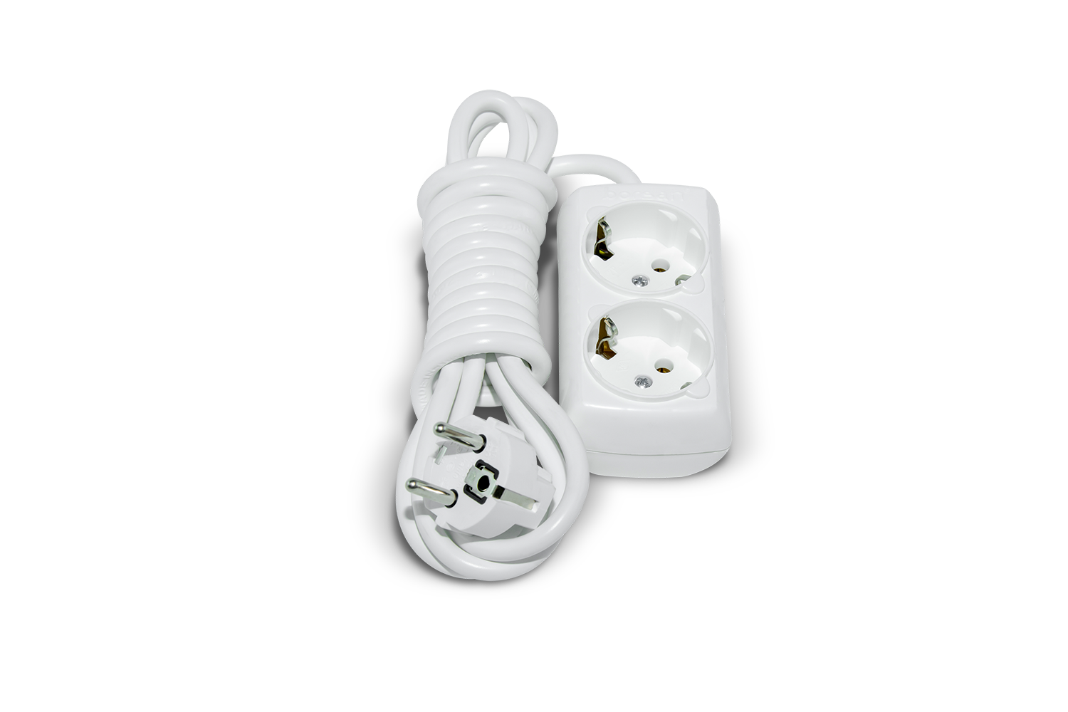 Подовжувач Borsan BR-1552-2 2 гнізда 2 м із заземленням Подовжувач Borsan BR-1552-2 2 гнізда 2 м із заземленням