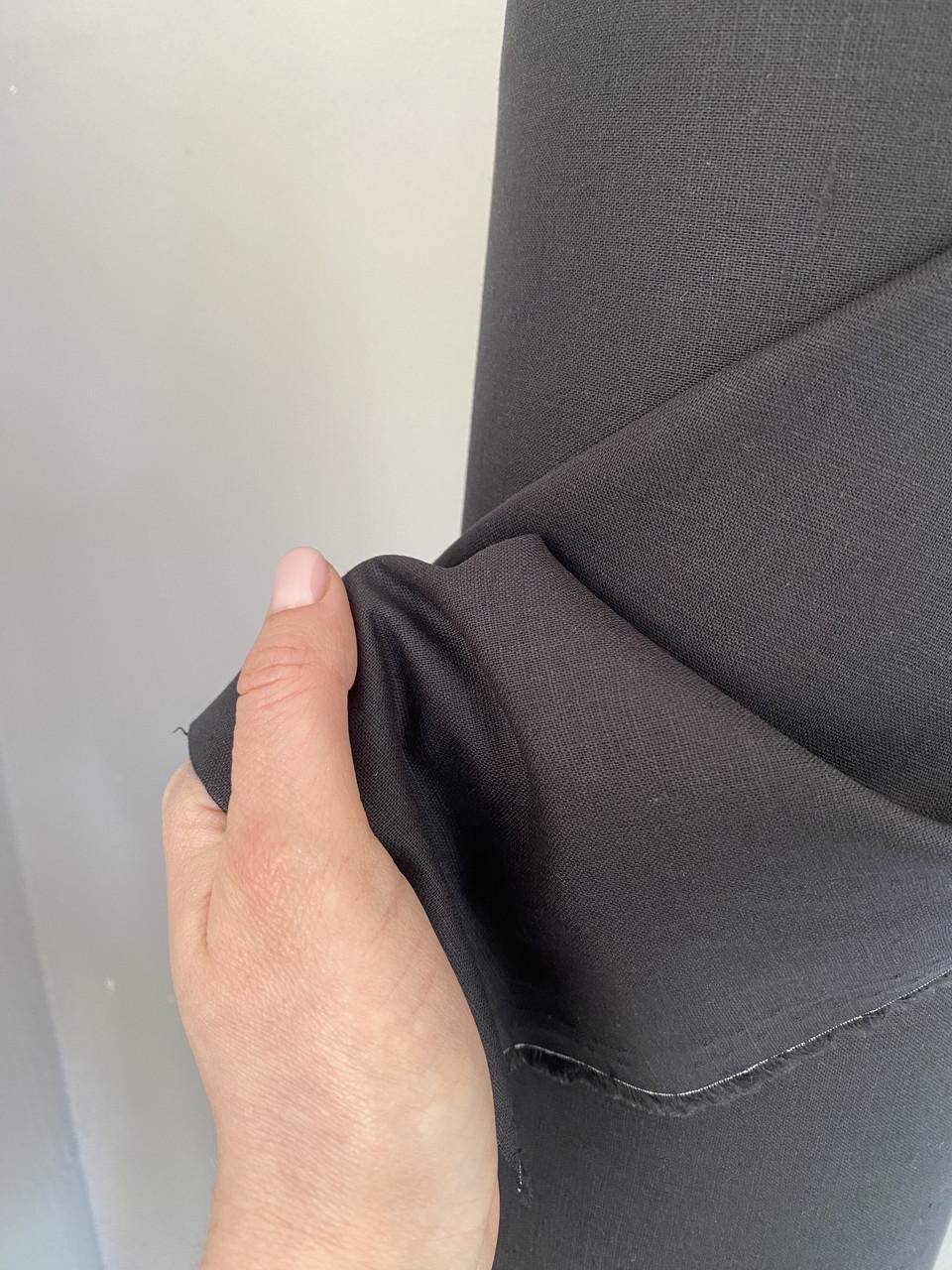 Ткань LINEN PLUS 56% льна и 44% хлопка 143 см 948/147 Черный - фото 2 Ткань LINEN PLUS 56% льна и 44% хлопка 143 см 948/147 Черный - фото 2