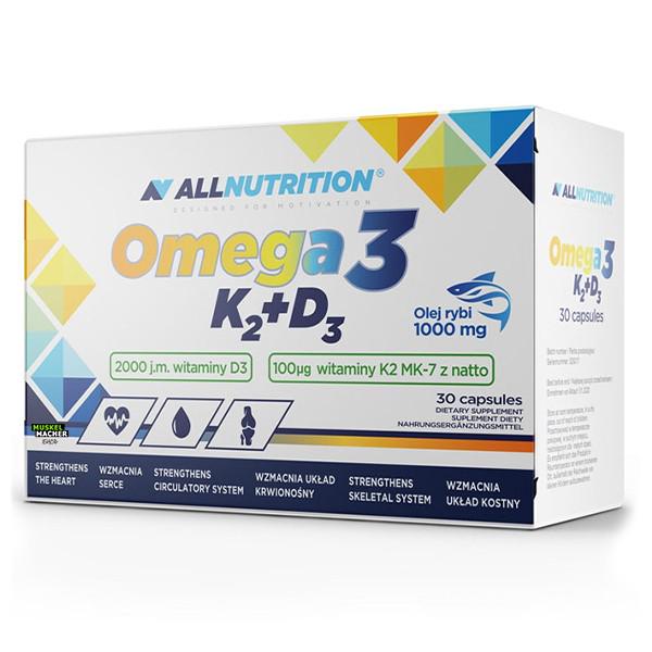 Омега для спорта All Nutrition Omega-3 K2 D3 30 Caps