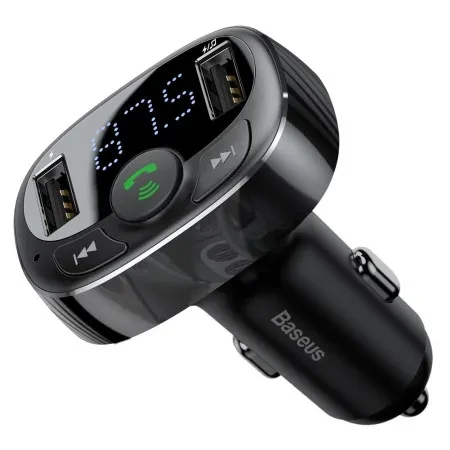 FM-трансмітер BASEUS T-Typed MP3 Car Charger S-09A Black (CCTM-01)