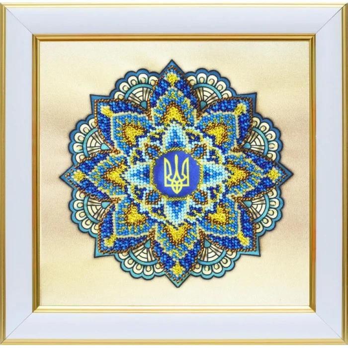 Вышивка бисером Мандала Победа Украины над россией 17х17 см (1869353774)