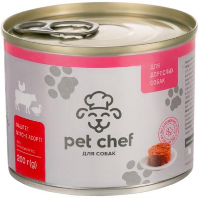 Консерви для собак Pet Chef паштет м'ясні асорті 200 г (4820255190143)