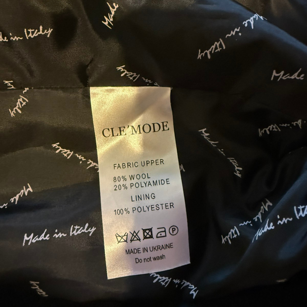 Пальто демісезонне CLE шерстяне для хлопчика 128 см Синій - фото 4