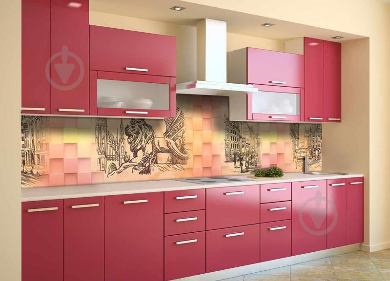 Скинали на кухню Zatarga «Плетенная Абстракция» 600х3000 мм виниловая 3Д наклейка кухонный фартук Z180706/2