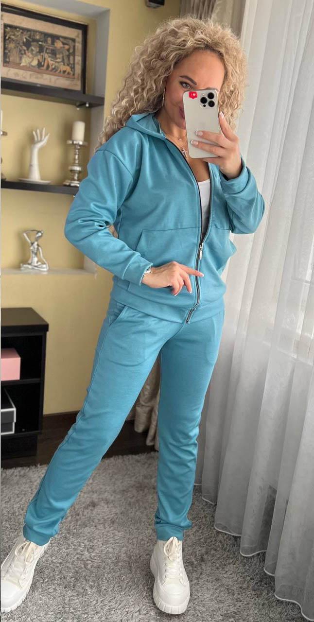 Костюм спортивный женский Камила S Голубой (3737)