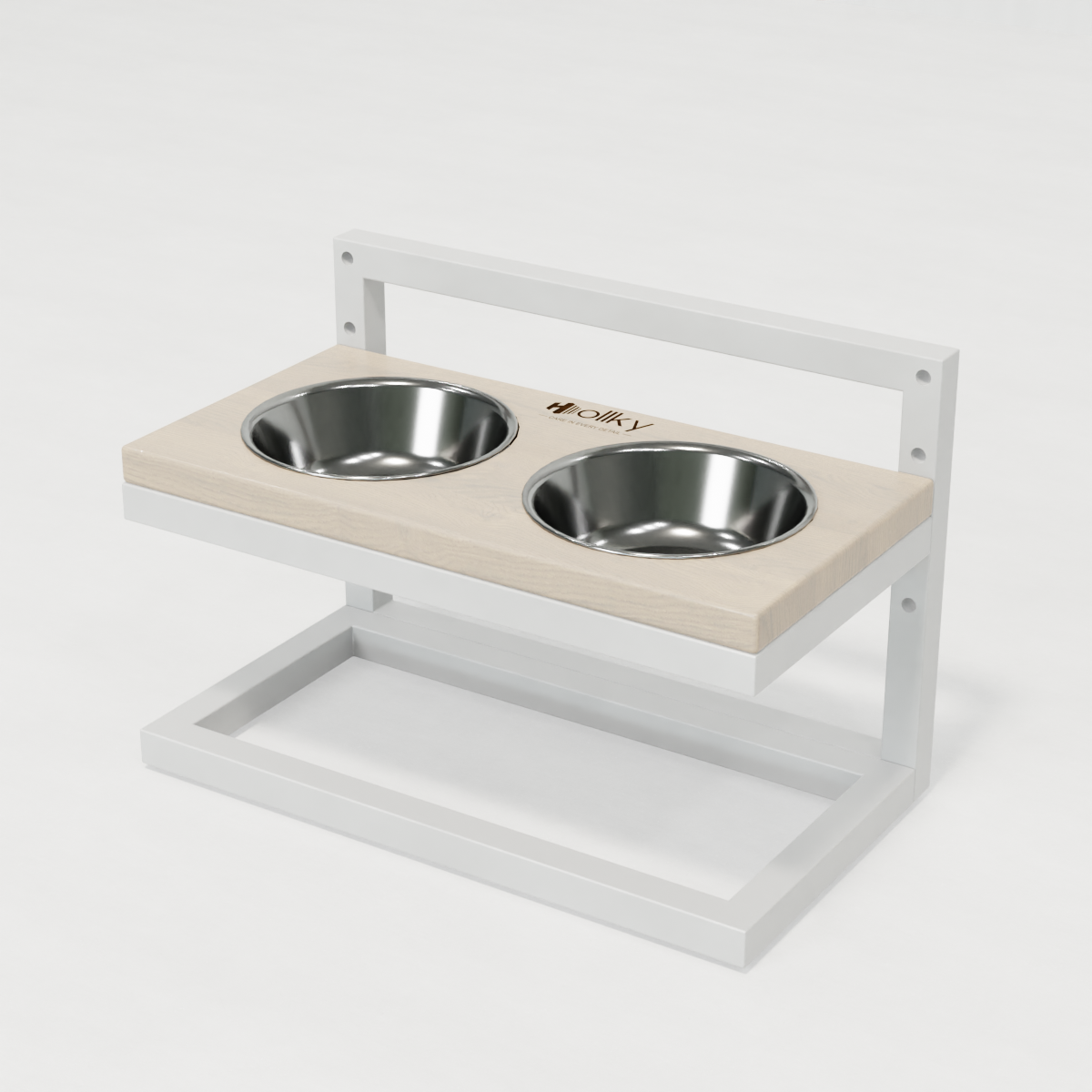 Миски на регулируемой подставке для маленьких собак Hollky Flex S 2х0,45 л (FS-422523-WHWH) - фото 6