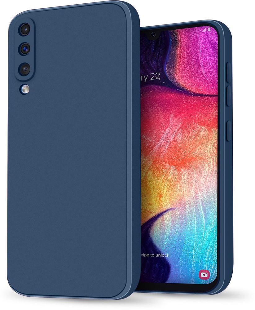 Силиконовый чехол HardCorner Samsung Galaxy A50 A505 (с микрофиброй) Blue (34814-28)