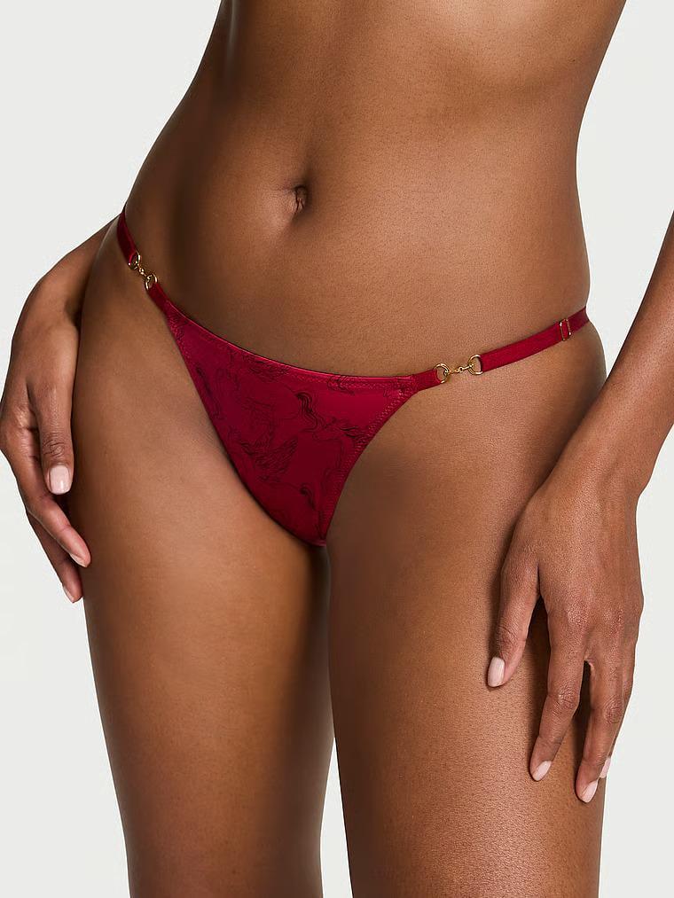 Трусики Victoria's Secret Equestrian Glam String Bikini Panty S Красный (27215651)