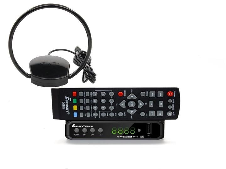 Тюнер с функциями медиаплеера и IPTV/WebTV Eurosky ES-16+/антенна комнатная с усилителем Eurosky ES 008 ОMEGA до 20 км