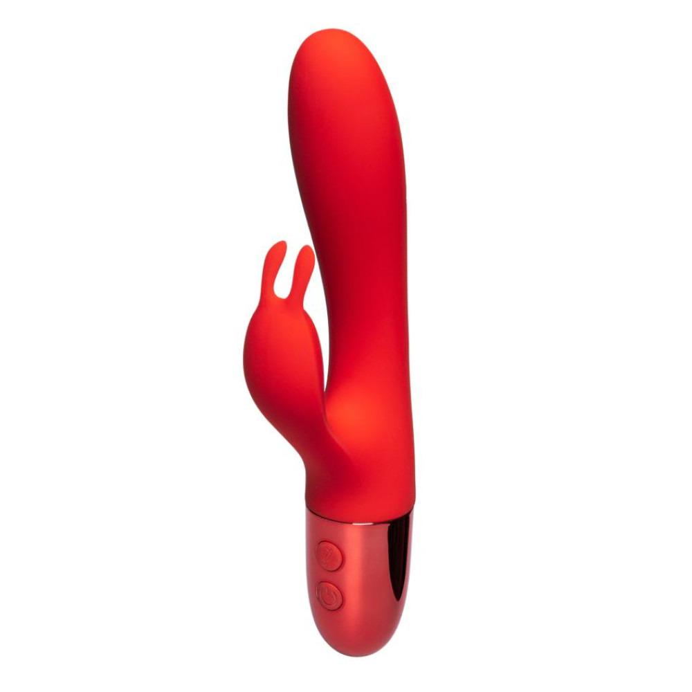 Вибратор кролик Every Night Toys с отростком для стимуляции клитора Красный (OD-8421RV)