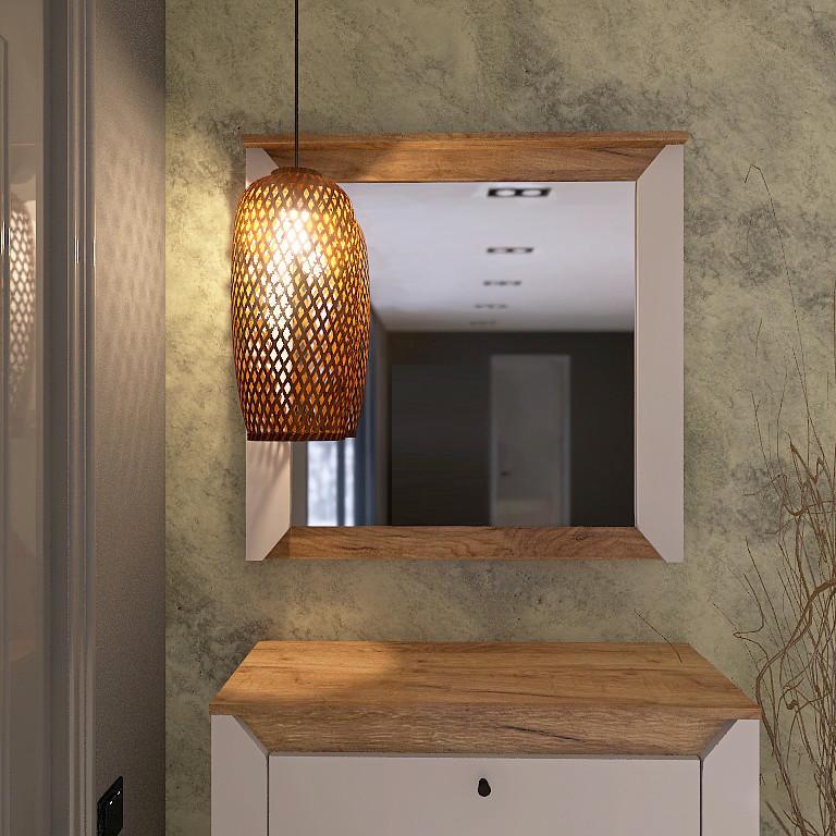 Зеркало на стену Эверест Нордик-800 Дуб крафт Золотой/Белый (104369)