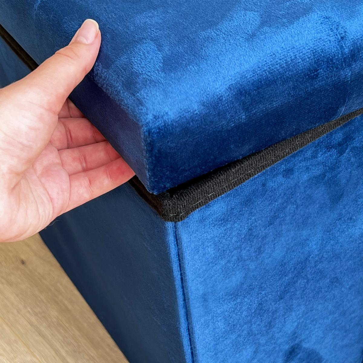 Пуф для хранения велюровый MVM TH-05 Синий (TH-05 BLUE) - фото 5 Пуф для хранения велюровый MVM TH-05 Синий (TH-05 BLUE) - фото 5