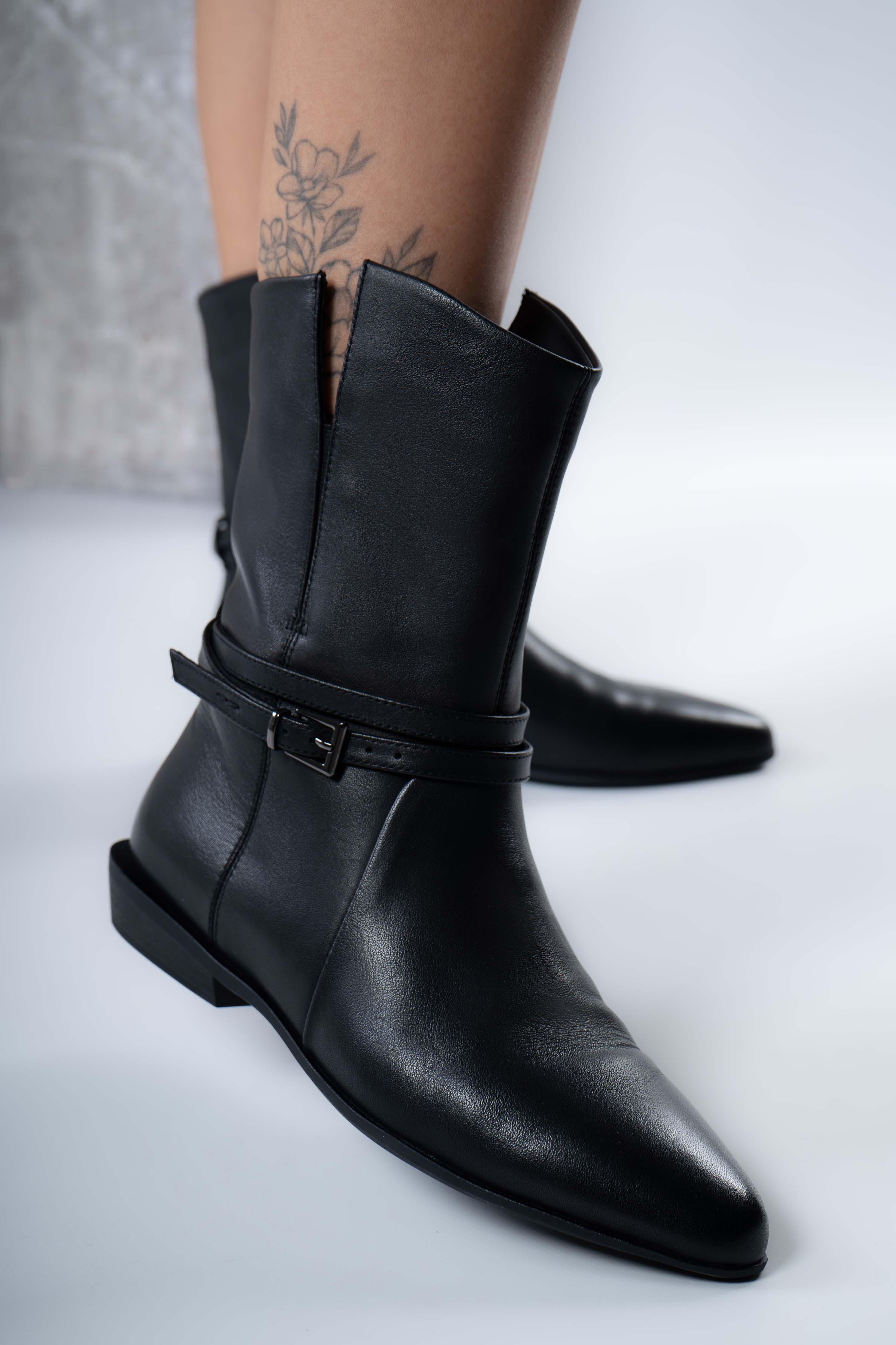 Ботинки женские Where Uwear 346798 натуральная кожа р. 38 Черный (346798_38)