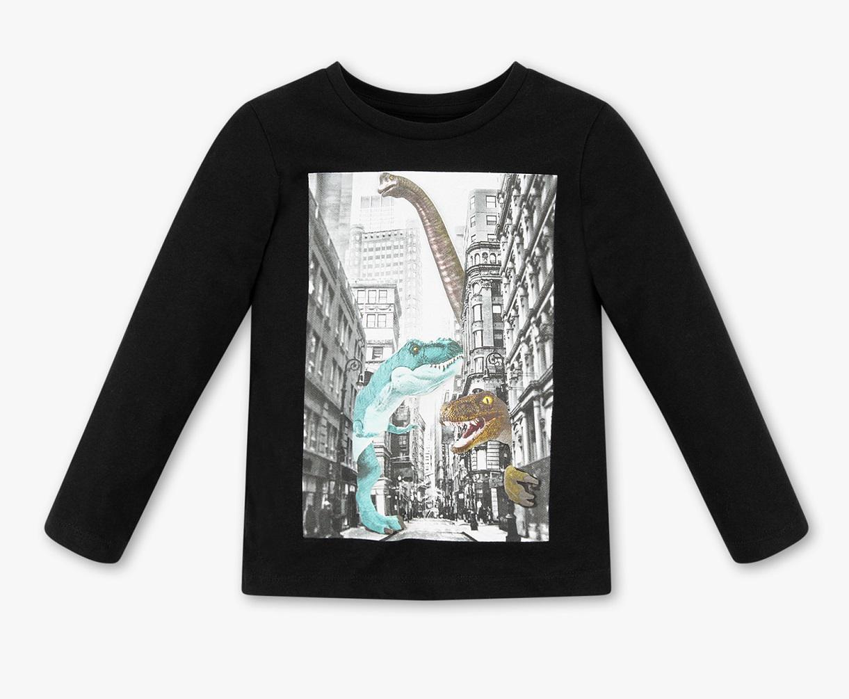 Реглан для мальчика C&A Динозавры р. 128 Черный (2034417)