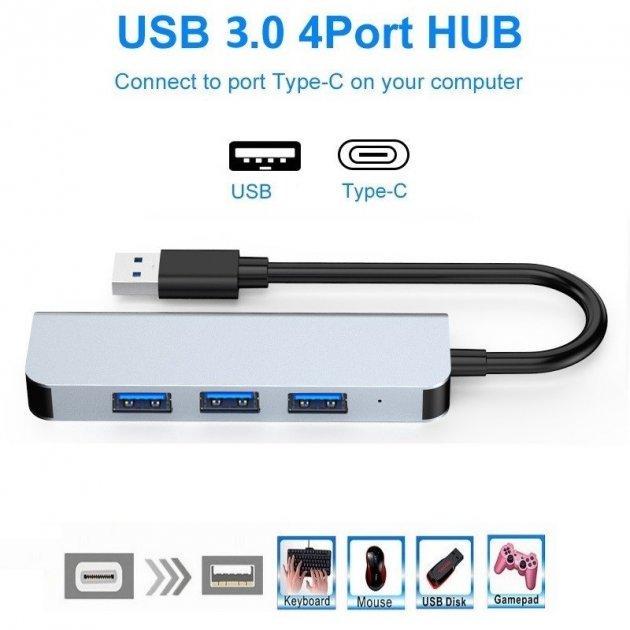 USB-хаб 3.1 разветвитель 4xUSB 3.0/USB 2.0 (000337) - фото 3