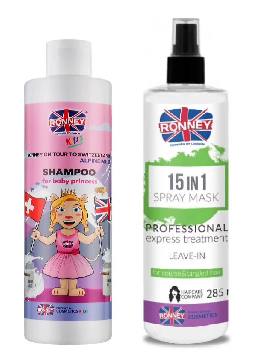 Набір для волосся Ronney Kids On Tour Switzerland шампунь/спрей-маска 300/285 мл (22645227)
