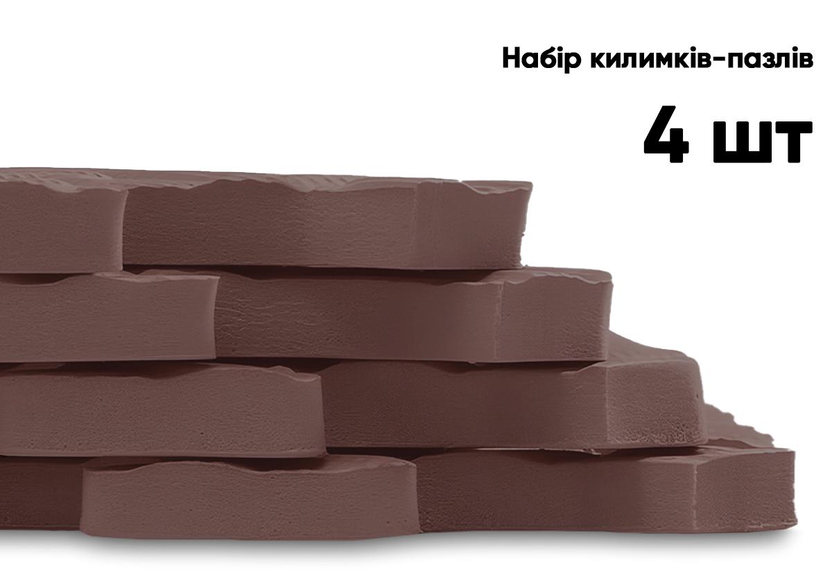 Татами мат-пазл EasyFit SwallowTail Хвост ласточки 4 шт./60х60х1 см Коричневый (EF-1950-BN) - фото 3