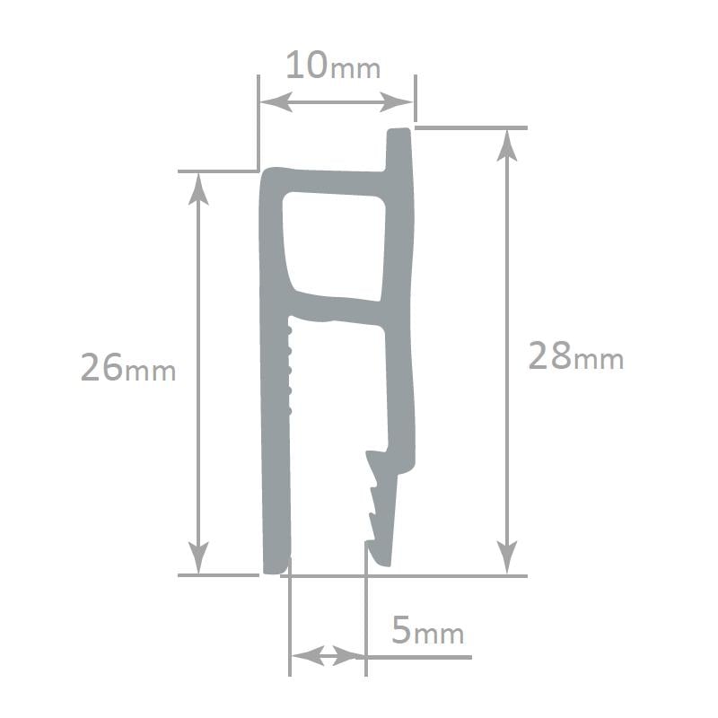 Профіль стіновий перфорований для натяжної стелі ПВХ 2,5 м Білий (1832110221-1) - фото 2