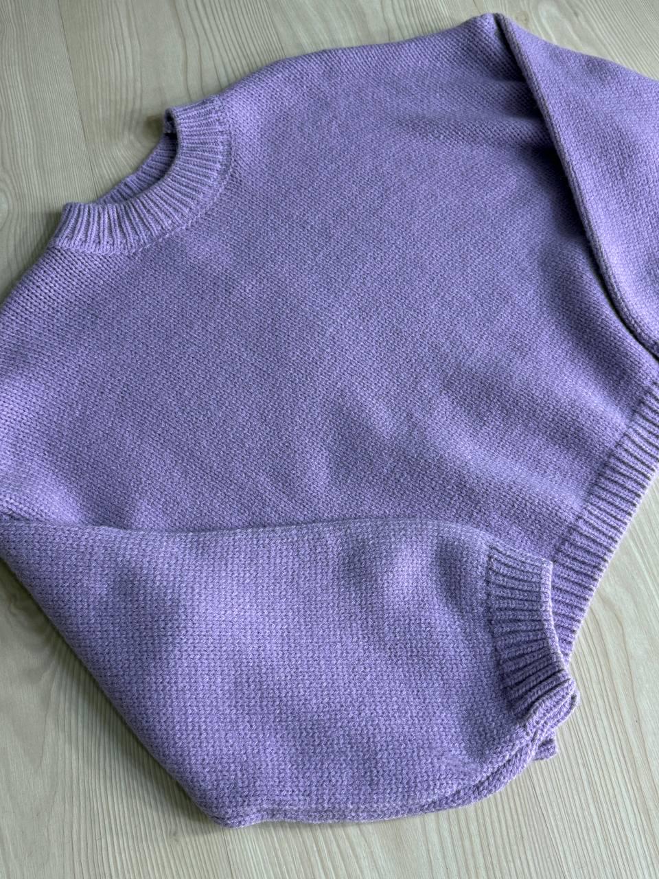 Светр жіночий Fancy Matinee 539 оверсайз однотонний OS Бузковий (5308) - фото 7