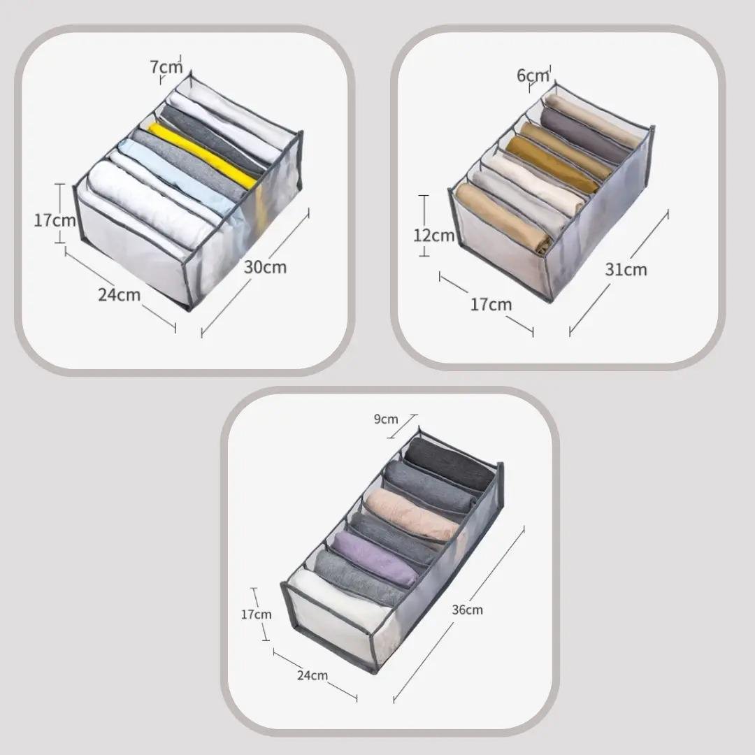 Органайзер для нижнего белья сетчатый 9 ячеек 32,5х25х18 см Серый (ОДШ-308-23) - фото 2