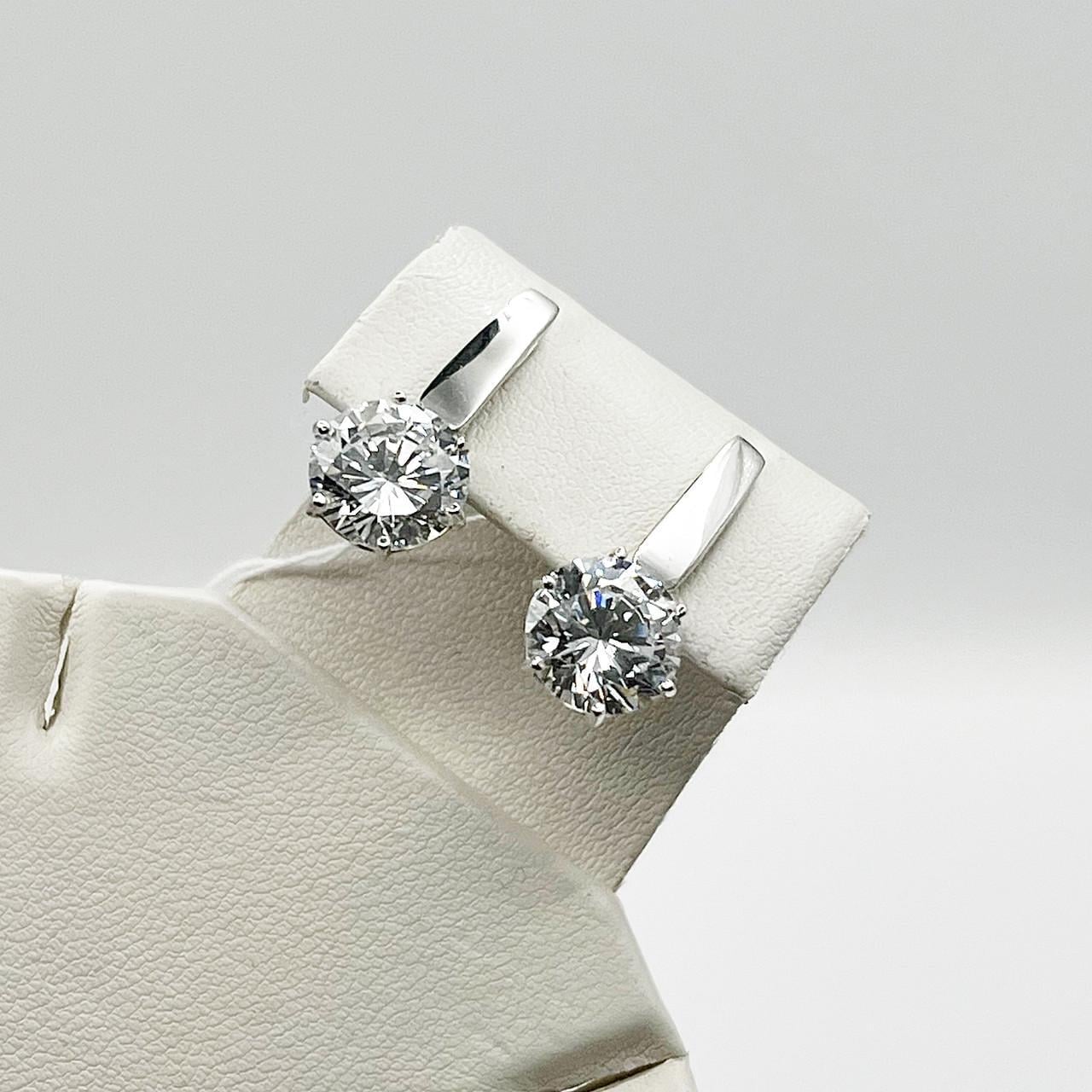 Серебряные серьги Злата с кубическим цирконием 5,02 г (2601676077) Серебряные серьги Злата с кубическим цирконием 5,02 г (2601676077)