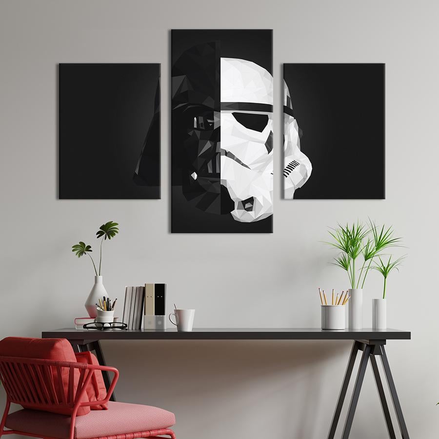 Картина для интерьера Star Wars poster Darth Vader and Stormtrooper 141x90 см (748-32)