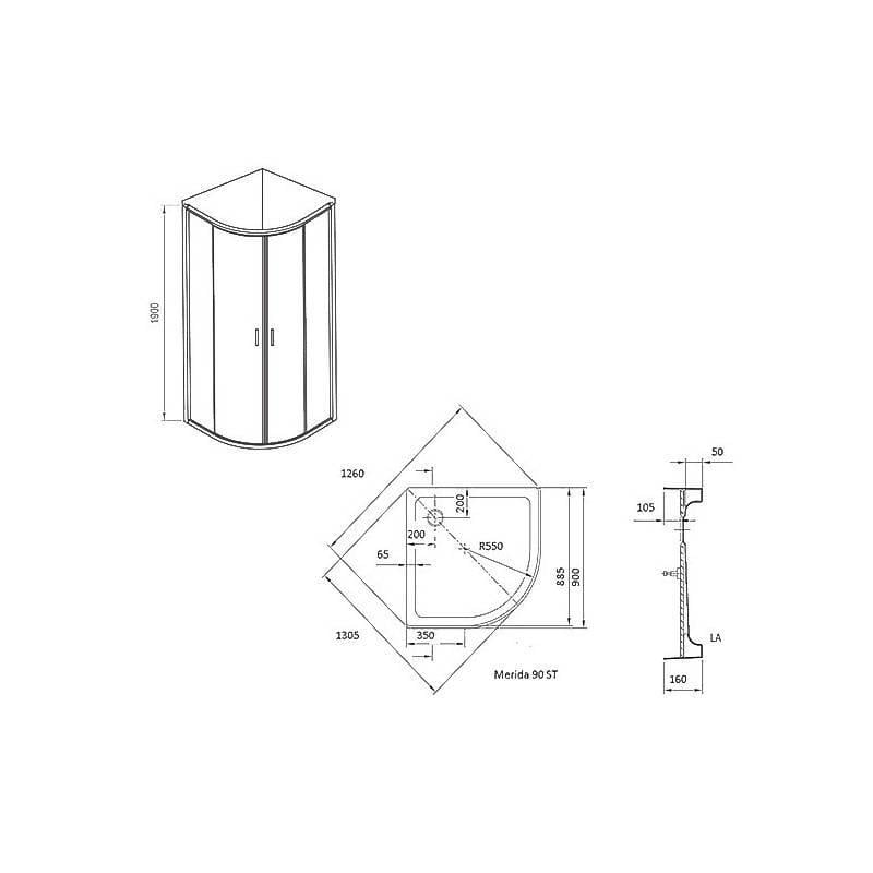 Душевая кабина Ravak X-Point XP1CP4 X3B270C00Z1B 90x90x190 см Хром (90504) - фото 2