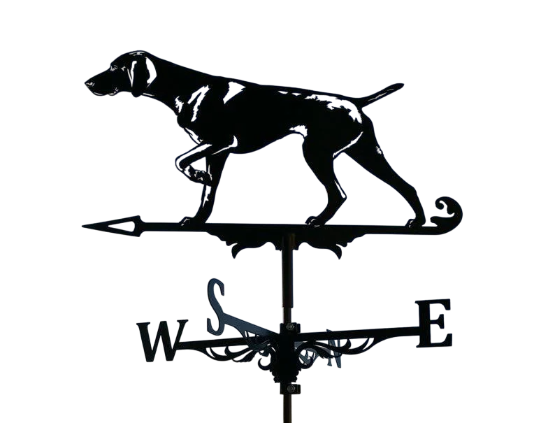 Флюгер большой на крышу Собака немецкая короткошерстая легавая на высокий дом 120x80 см (1192360)
