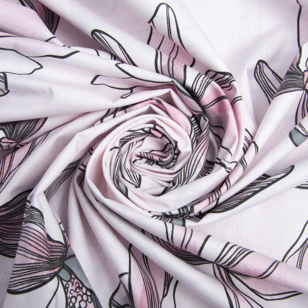 Ткань бязь ранфорс для постельного белья Магнолия 2,4 м (23838)