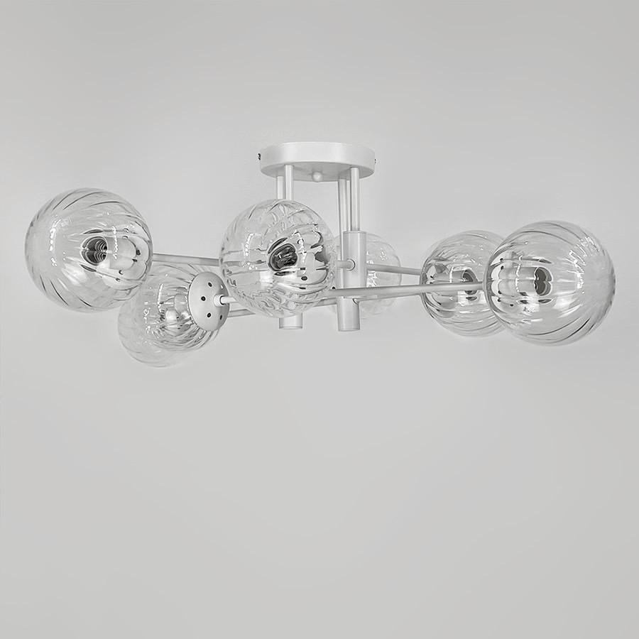 Люстра стельова на 8 прозорих плафонів Білий (51797/8 WT+CL) - фото 5 Люстра стельова на 8 прозорих плафонів Білий (51797/8 WT+CL) - фото 5