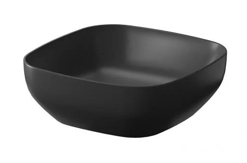 Умивальник на стільницю накладний квадратний Cersanit LARGA 38x38 см Антрацит (K677-012)