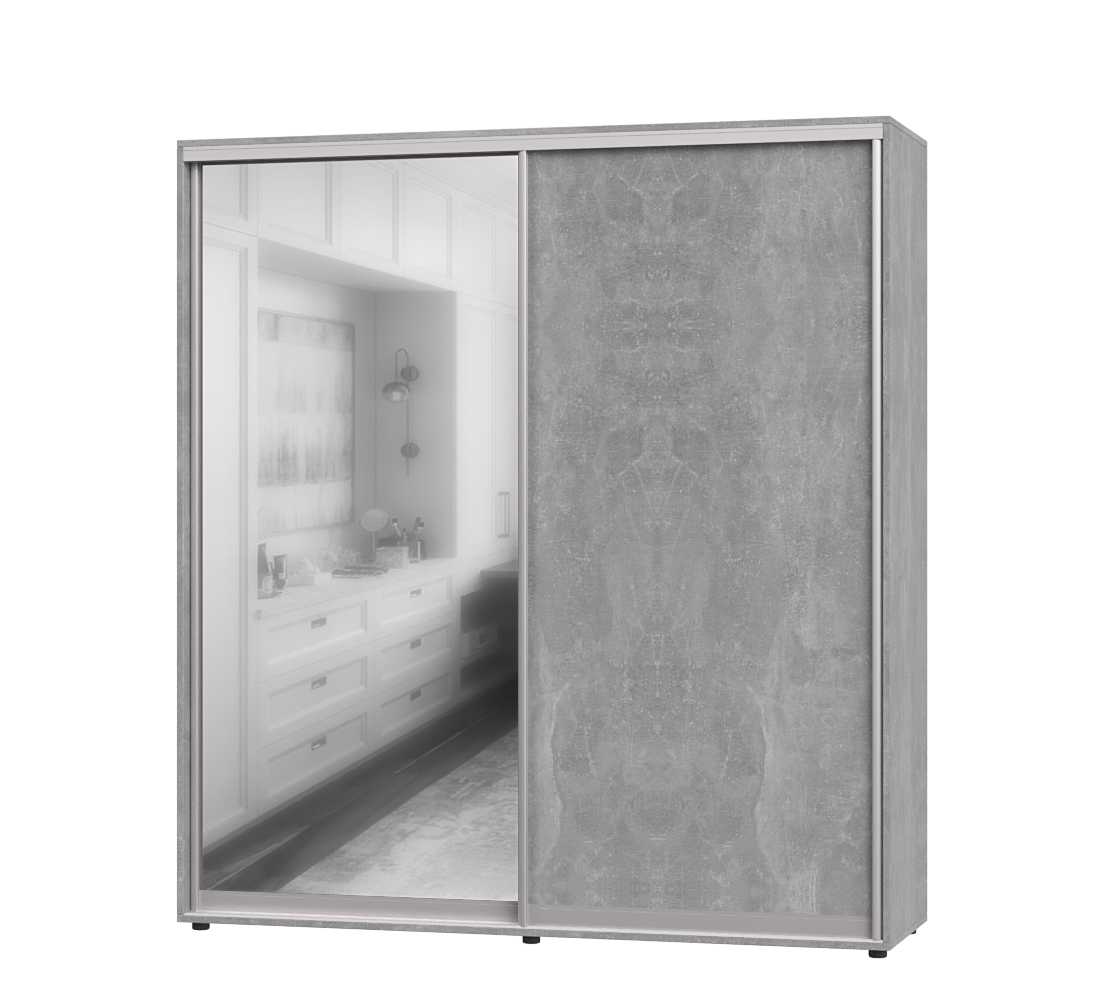 Шкаф-купе двухдверный Эверест ШК-05 210х60х220 см 
Бетон (07405)