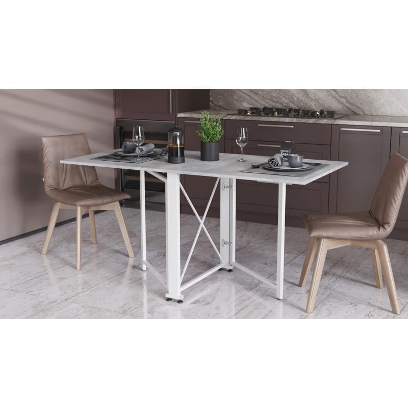 Обеденный стол книга Ferrum Decor 152х73х75 см Бетон (28343629)