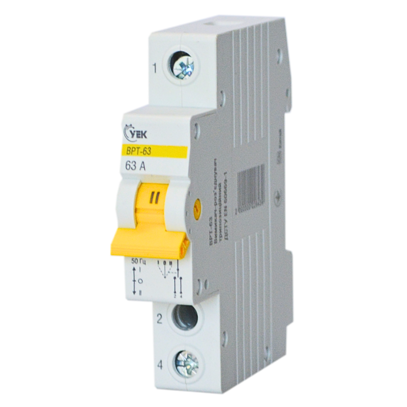 Выключатель-разъединитель УEK ВРТ-63 1-0-2 1P 63A трехпозиционный (MPR10-1-063-U) Выключатель-разъединитель УEK ВРТ-63 1-0-2 1P 63A трехпозиционный (MPR10-1-063-U)