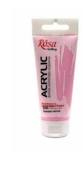 Краска акриловая ROSA Gallery 60 мл Розовыйсветлый (1326)