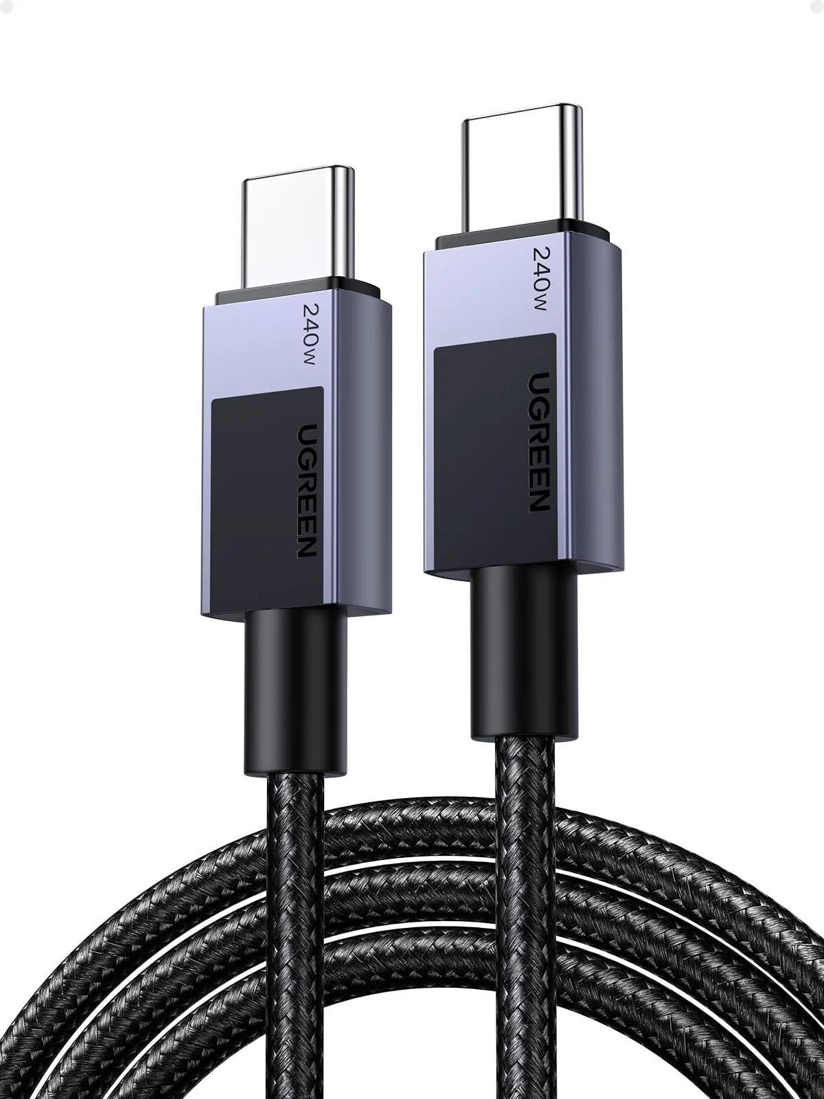 Кабель UGREEN USB-C TO USB-C Cable 240W PD 3.1 Charging Cable 0,5 м for MacBook Pro/Air iPhone 16/16 Pro/16 Pro Max (45066)