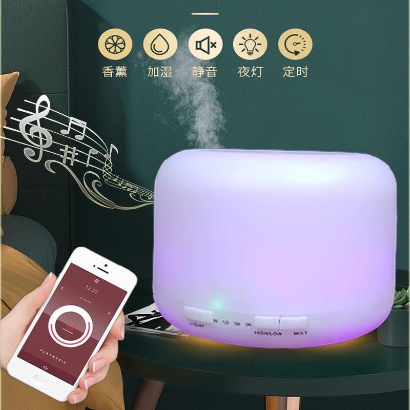 Зволожувач повітря ультразвуковий з RGB-підсвіткою функцією ароматерапії та блютуз-колонкою 7 кольорів - фото 5