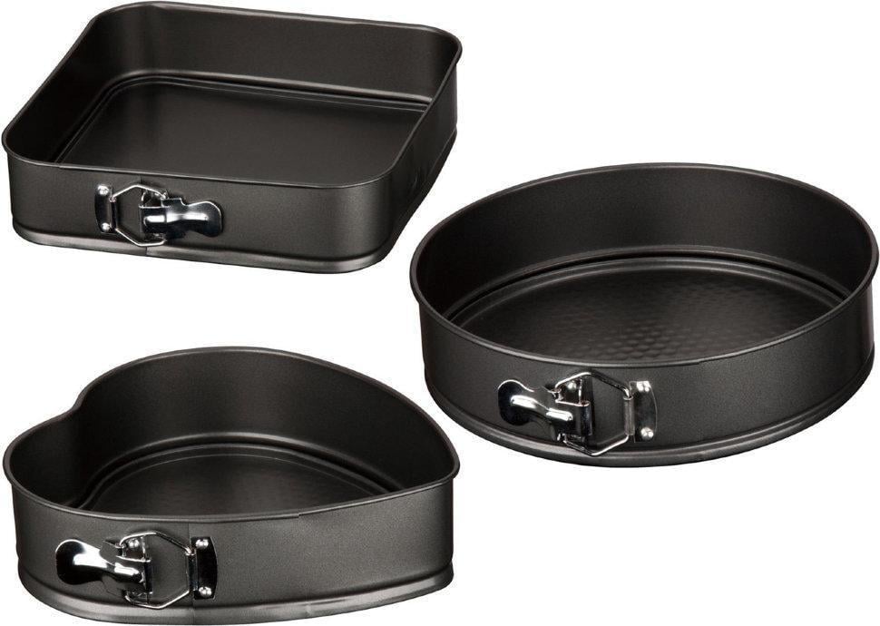 Форми роз'ємні для випічки серце/коло/квадрат UNIQUE UN-1703 3 шт. (1479)