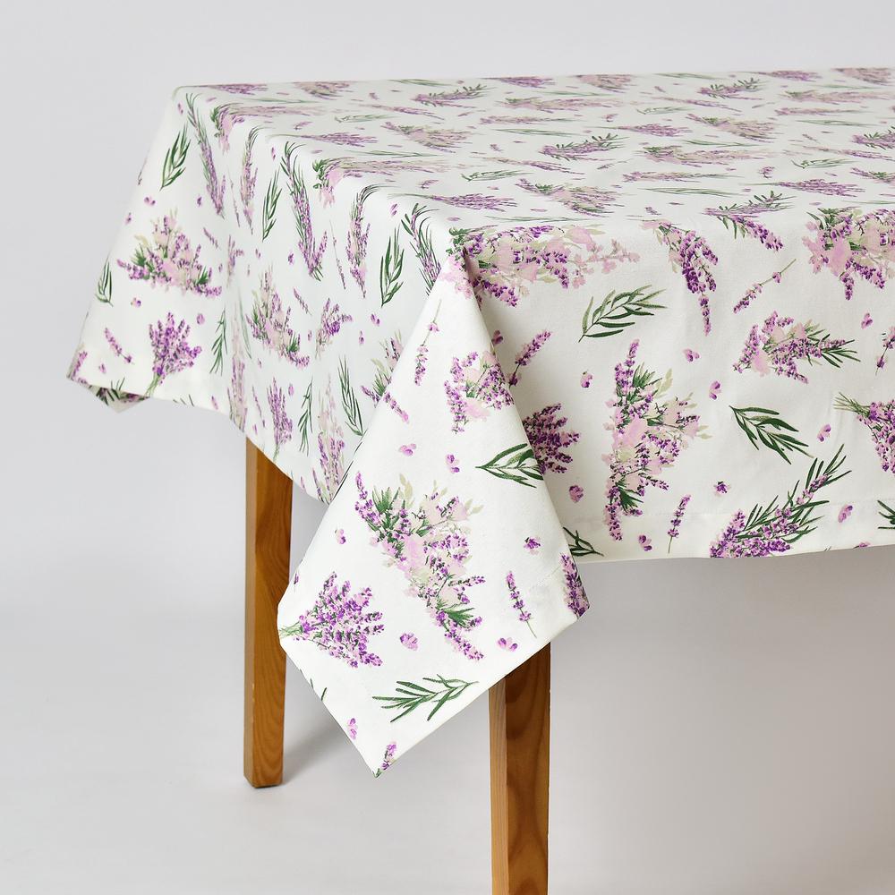 Скатерть IDEIA Букет лаванды хлопок с водоотталкивающей пропиткой 140х170 см (27025)
