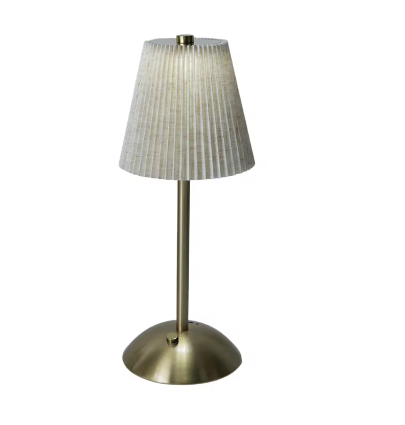 Настільна лампа з металевою основою та плісированим абажуром 3 режими (30822546)