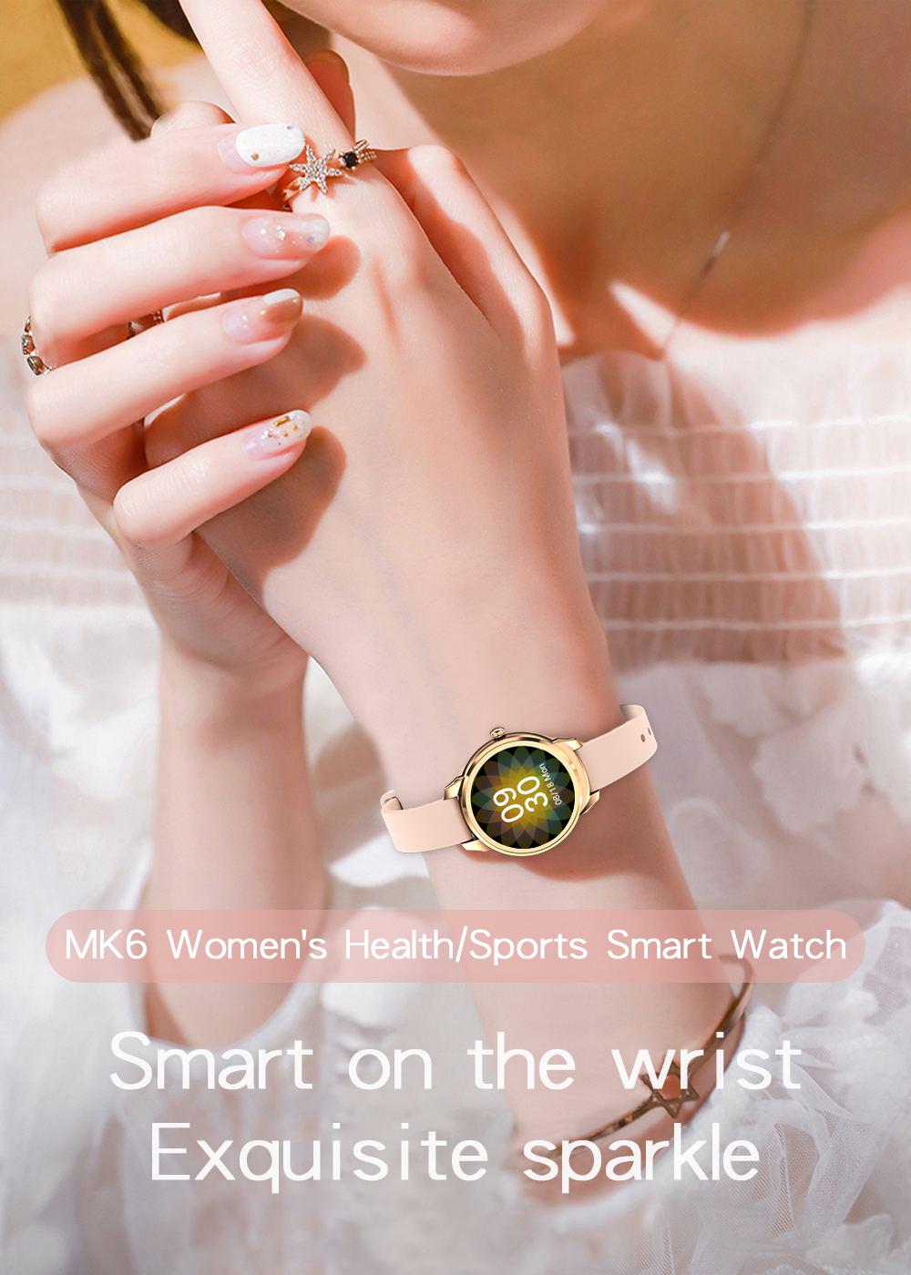 Смарт-годинник LEMFO MK6 тонометр/пульсометр Gold (220a420c) - фото 11