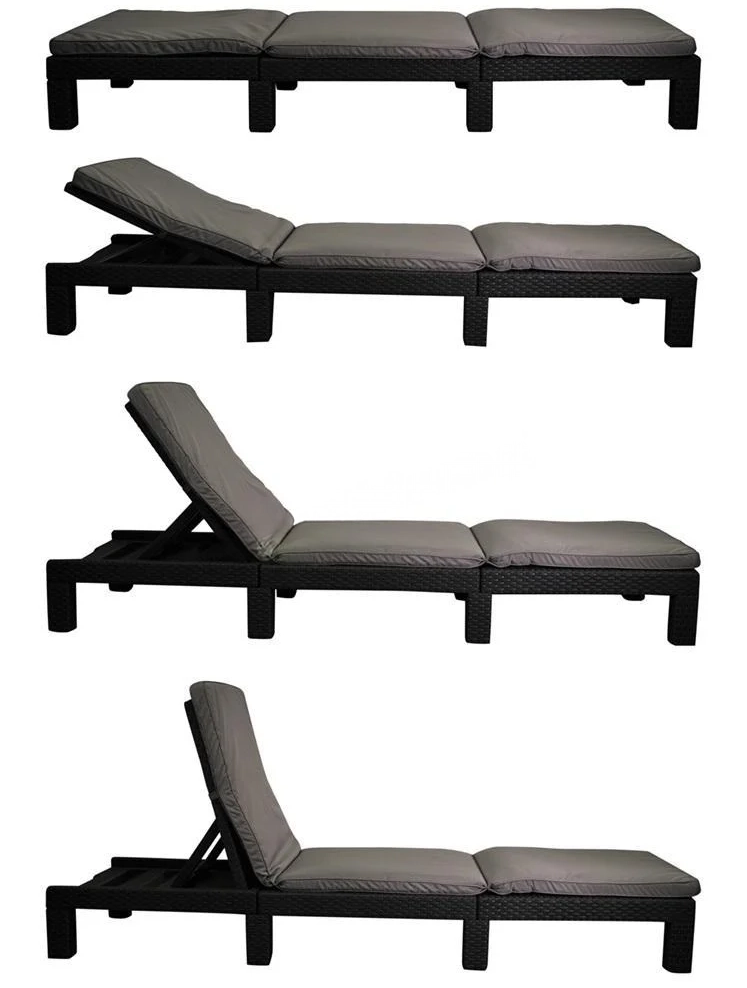 Шезлонг Keter Daytona Deluxe с мягкими подушками Графитовый (252223) - фото 5