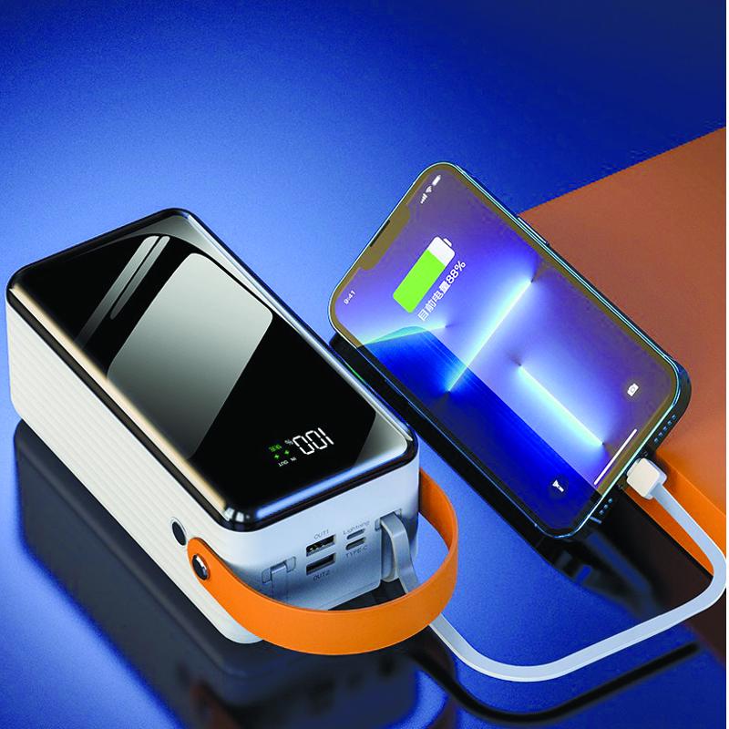 Повербанк 60000 мАч с индикатором и фонариком Type-C/Micro USB Белый (80bf8f41) - фото 3 Повербанк 60000 мАч с индикатором и фонариком Type-C/Micro USB Белый (80bf8f41) - фото 3